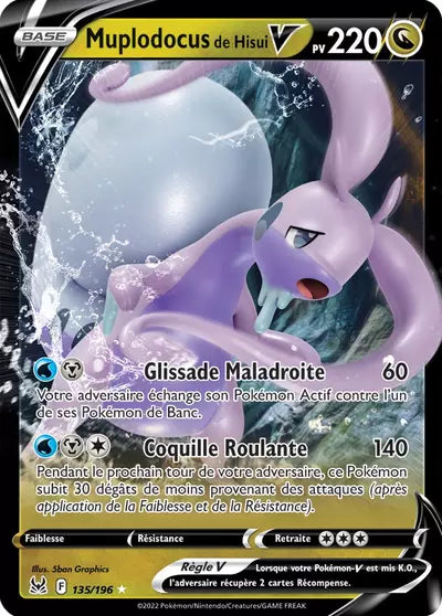 Carte Pokémon Muplodocus de Hisui V 135/196 - Origine Perdue - Manga Cash Ans (Liège) - vente à l’unité, prix Cardmarket