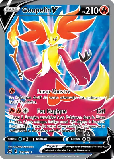 Carte Pokémon Goupelin V 173/196 - Origine Perdue - Manga Cash Ans (Liège) - vente à l’unité, prix Cardmarket