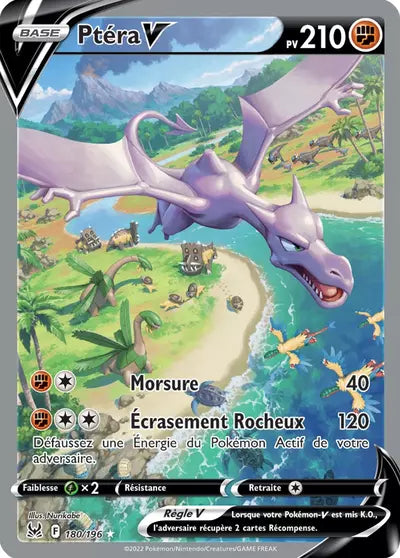 Carte Pokémon Ptéra V 180/196 - Origine Perdue - Manga Cash Ans (Liège) - vente à l’unité, prix Cardmarket
