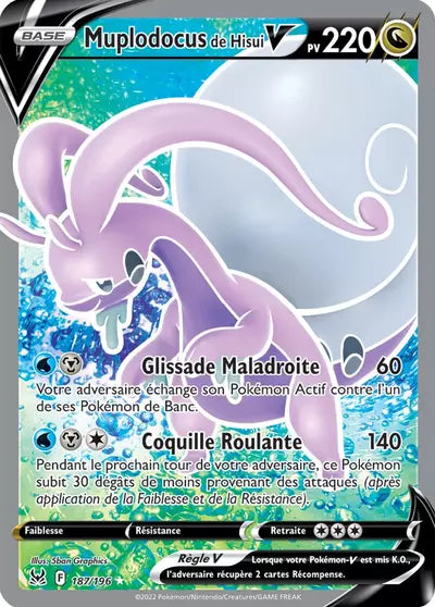 Carte Pokémon Muplodocus de Hisui V 187/196 - Origine Perdue - Manga Cash Ans (Liège) - vente à l’unité, prix Cardmarket