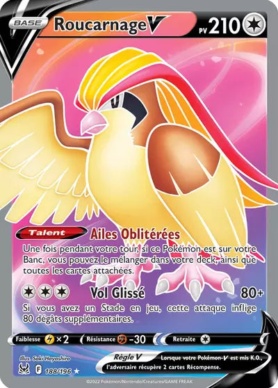 Carte Pokémon Roucarnage V 188/196 - Origine Perdue - Manga Cash Ans (Liège) - vente à l’unité, prix Cardmarket