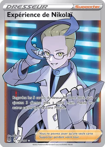 Carte Pokémon Expérience de Nikolaï 190/196 - Origine Perdue - Manga Cash Ans (Liège) - vente à l’unité, prix Cardmarket