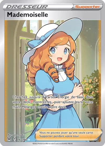 Carte Pokémon Mademoiselle 193/196 - Origine Perdue - Manga Cash Ans (Liège) - vente à l’unité, prix Cardmarket