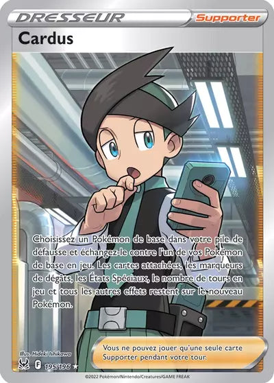 Carte Pokémon Cardus 195/196 - Origine Perdue - Manga Cash Ans (Liège) - vente à l’unité, prix Cardmarket