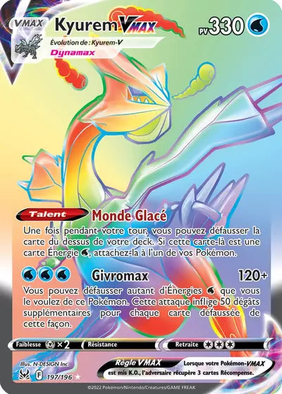 Carte Pokémon Kyurem VMAX 197/196 - Origine Perdue - Manga Cash Ans (Liège) - vente à l’unité, prix Cardmarket