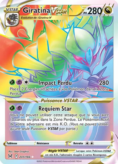Carte Pokémon Giratina VSTAR 201/196 - Origine Perdue - Manga Cash Ans (Liège) - vente à l’unité, prix Cardmarket