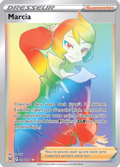 Carte Pokémon Marcia 204/196 - Origine Perdue - Manga Cash Ans (Liège) - vente à l’unité, prix Cardmarket