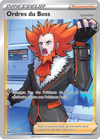 Carte Pokémon Ordres du Boss TG24/TG30 - Origine Perdue - Manga Cash Ans (Liège) - vente à l’unité, prix Cardmarket