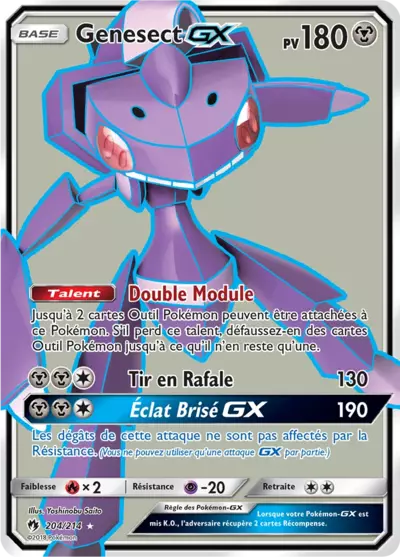 Genesect GX 204/214, carte Tonnerre Perdu (LOT), en vente à Manga Cash à Ans, province de Liège.