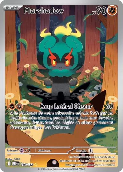Retrouvez Marshadow 146/132 – Méga Évolution chez Manga Cash Ans (Liège).