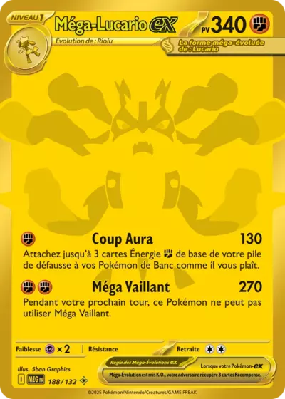Retrouvez Méga-Lucario EX 188/132 – Méga Évolution chez Manga Cash Ans (Liège).