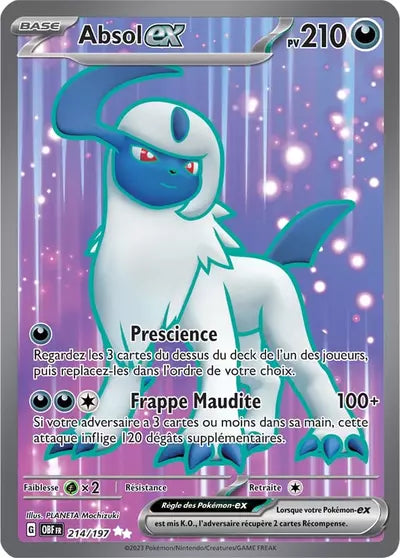 Retrouvez Absol EX 214/197 – Flammes Obsidiennes chez Manga Cash Ans (Liège).
