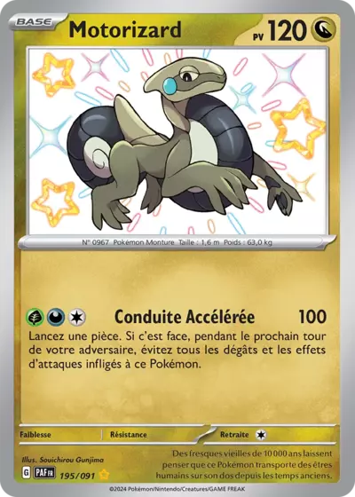 Retrouvez Motorizard 195/091 – Destinées de Paldea chez Manga Cash Ans (Liège).