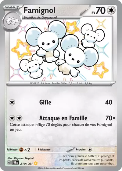 Retrouvez Famignol 210/091 – Destinées de Paldea chez Manga Cash Ans (Liège).