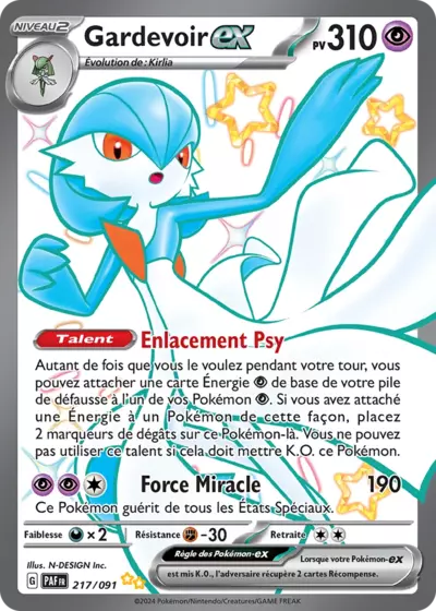 Retrouvez Gardevoir EX 217/091 – Destinées de Paldea chez Manga Cash Ans (Liège).