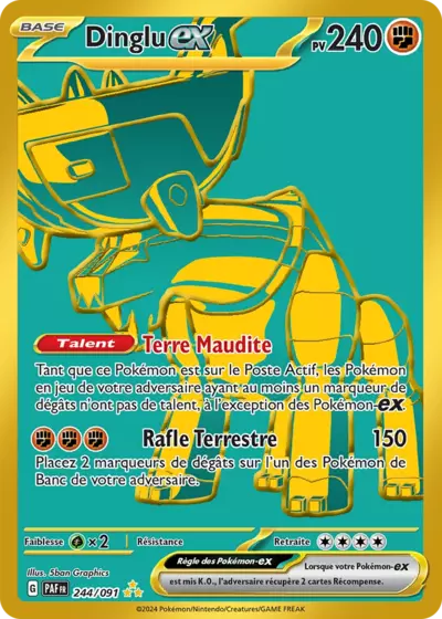 Retrouvez Dinglu EX 244/091 – Destinées de Paldea chez Manga Cash Ans (Liège).