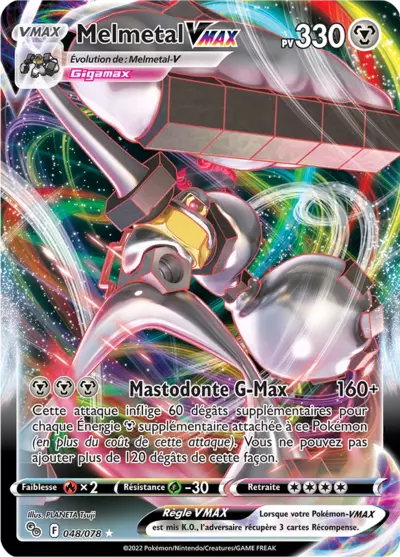 Carte Pokémon Melmetal VMAX 048/078 - Pokemon GO - Manga Cash Ans-Liège