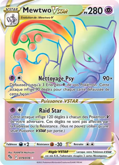 Carte Pokémon Mewtwo VSTAR 079/078 - Pokemon GO - Manga Cash Ans