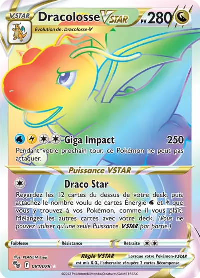 Carte Pokémon Dracolosse VSTAR 081/078 - Pokemon GO - Manga Cash Ans-Liège