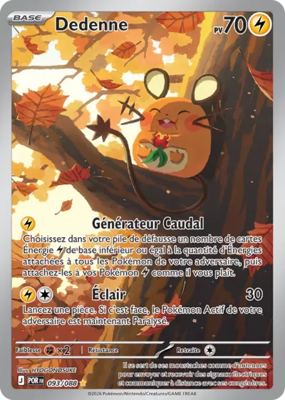 Dedenne 093/088, carte Équilibre Parfait (POR), en vente à Manga Cash à Ans, province de Liège.