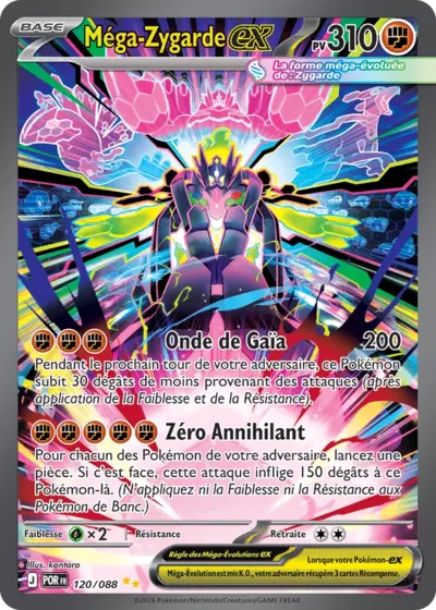 Méga-Zygarde EX 120/088, carte Équilibre Parfait (POR), en vente à Manga Cash à Ans, province de Liège.