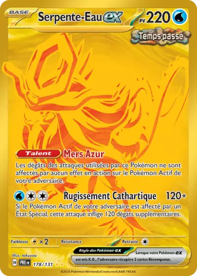 Retrouvez Serpente-Eau EX 178/131 – Évolutions Prismatiques chez Manga Cash Ans (Liège).