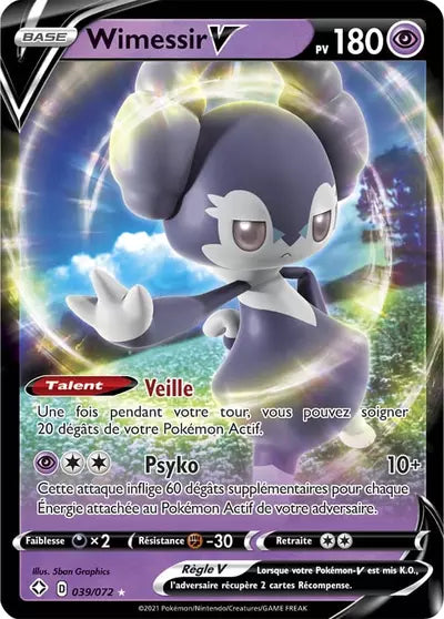 Carte Pokémon Wimessir V 039/072 - Destinées Radieuses - Manga Cash Ans-Liège
