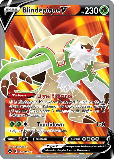 Carte Pokémon Blindépique V 171/195 - Tempête Argentée - SIT - Manga Cash Ans (Liège)