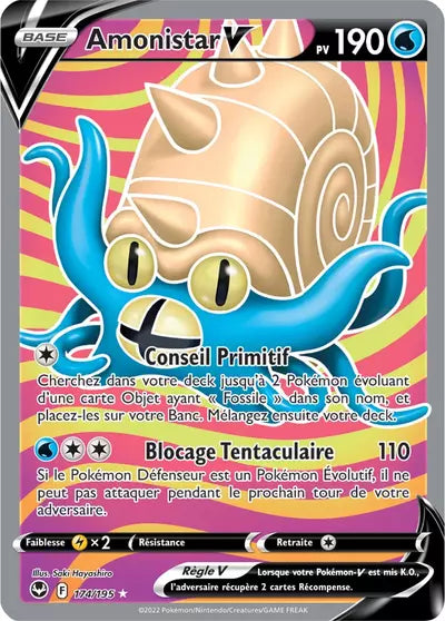 Carte Pokémon Amonistar V 174/195 - Tempête Argentée - SIT - Manga Cash Ans (Liège)