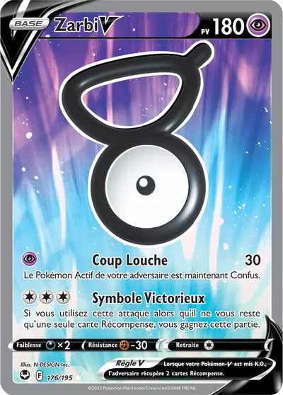 Carte Pokémon Zarbi V 176/195 - Tempête Argentée - SIT - Manga Cash Ans (Liège)