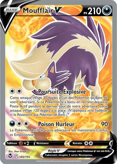 Carte Pokémon Moufflair V 180/195 - Tempête Argentée - SIT - Manga Cash Ans (Liège)