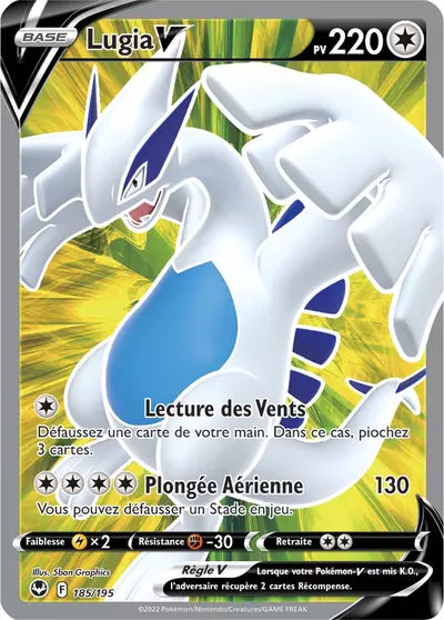 Carte Pokémon Lugia V 185/195 - Tempête Argentée - SIT - Manga Cash Ans (Liège)