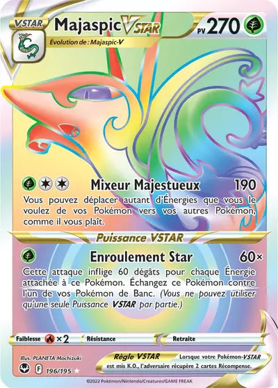 Carte Pokémon Majaspic VSTAR 196/195 - Tempête Argentée - SIT - Manga Cash Ans (Liège)