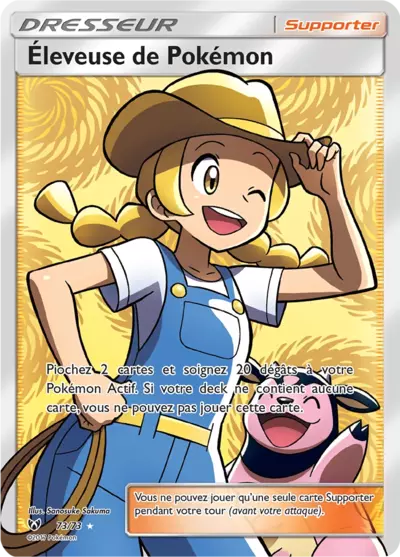 Éleveuse de Pokémon 73/73, carte Légendes Brillantes (SLG), en vente à Manga Cash à Ans, province de Liège.