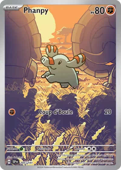 Retrouvez Phanpy 205/191 – Étincelles Déferlantes chez Manga Cash Ans (Liège).