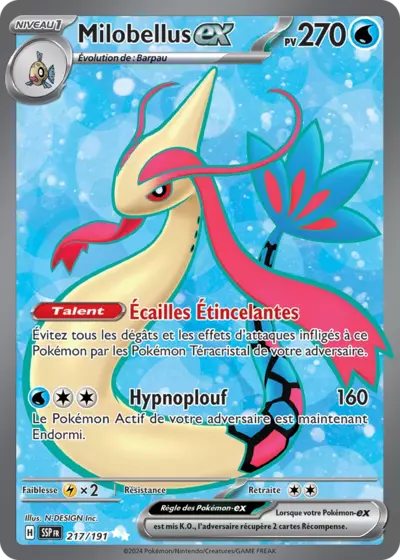 Retrouvez Milobellus EX 217/191 – Étincelles Déferlantes chez Manga Cash Ans (Liège).