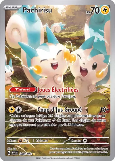 Retrouvez Pachirisu 208/198 – Destinées de Paldea chez Manga Cash Ans (Liège).