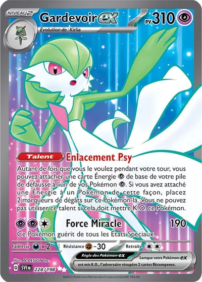 Retrouvez Gardevoir EX 228/198 – Écarlate et Violet chez Manga Cash Ans (Liège).