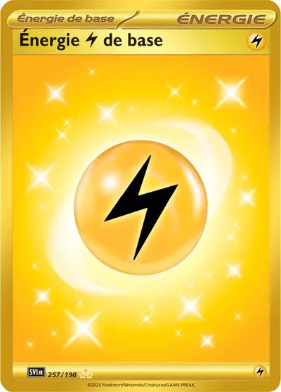 Retrouvez Énergie de base Électrique 257/198 – Destinées de Paldea chez Manga Cash Ans (Liège).