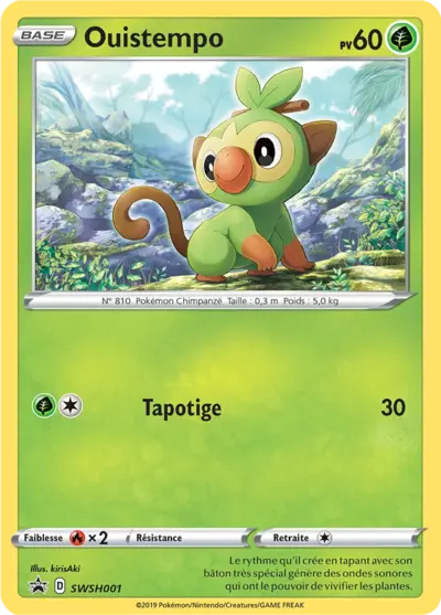 Carte Pokémon Ouistempo SWSH001 - Promo Épée et Bouclier (SWSH) chez Manga Cash Ans (Liège)