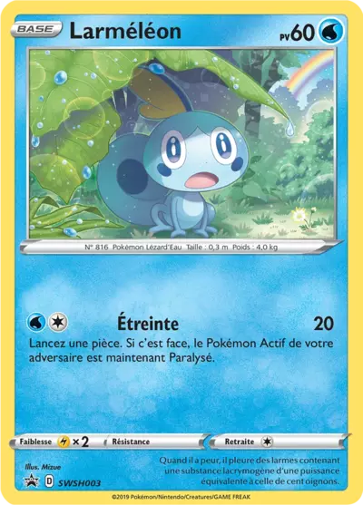 Carte Pokémon Larméléon SWSH003 - Promo Épée et Bouclier (SWSH) chez Manga Cash Ans (Liège)