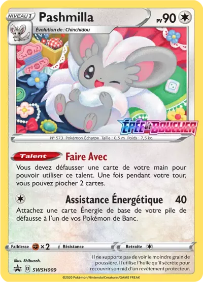 Carte Pokémon Pashmilla SWSH009 - Promo Épée et Bouclier (SWSH) chez Manga Cash Ans (Liège)