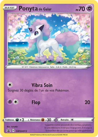Carte Pokémon Ponyta de Galar SWSH013 - Promo Épée et Bouclier (SWSH) chez Manga Cash Ans (Liège)
