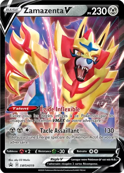 Carte Pokémon Zamazenta V SWSH019 - Promo Épée et Bouclier (SWSH) chez Manga Cash Ans (Liège)