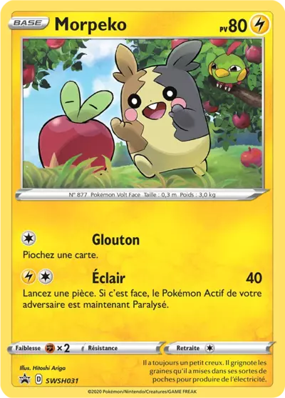 Carte Pokémon Morpeko SWSH031 - Promo Épée et Bouclier (SWSH) chez Manga Cash Ans (Liège)