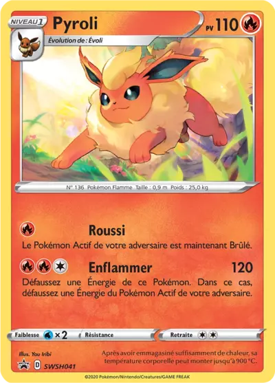 Carte Pokémon Pyroli SWSH041 - Promo Épée et Bouclier (SWSH) chez Manga Cash Ans (Liège)