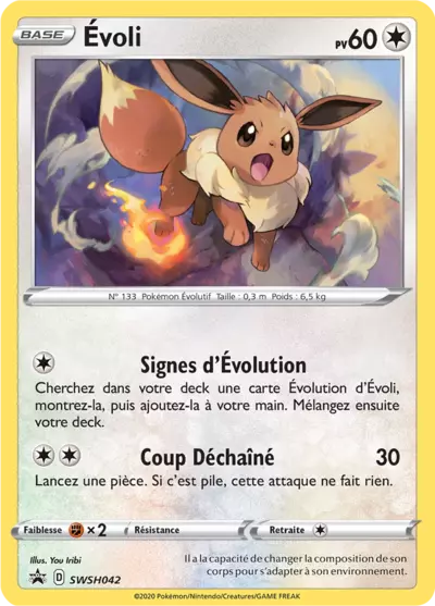 Carte Pokémon Évoli SWSH042 - Promo Épée et Bouclier (SWSH) chez Manga Cash Ans (Liège)