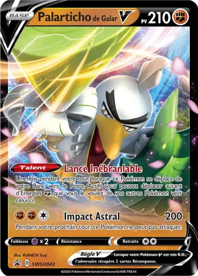 Carte Pokémon Palarticho de Galar V SWSH043 - Promo Épée et Bouclier (SWSH) chez Manga Cash Ans (Liège)