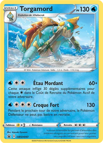 Carte Pokémon Torgamord SWSH047 - Promo Épée et Bouclier (SWSH) chez Manga Cash Ans (Liège)