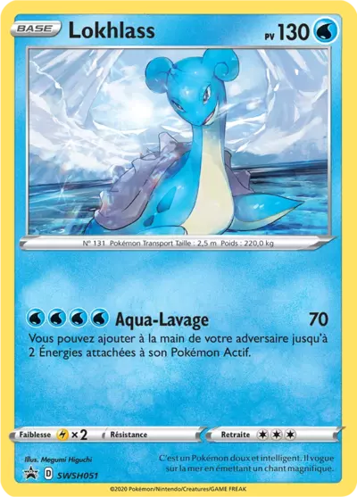 Carte Pokémon Lokhlass SWSH051 - Promo Épée et Bouclier (SWSH) chez Manga Cash Ans (Liège)